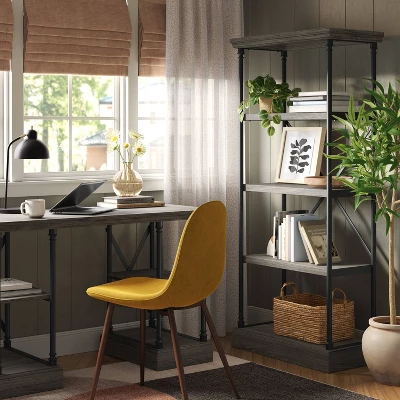 Conway Wood Writing Desk With Storage Gray - Threshold™ 3 Conway Wood Writing Desk With Storage Gray - Threshold™