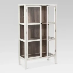 56.2" Hadley Library Cabinet With Glass Shell White - Threshold™ -Whalen Furniture GUEST b3be3e09 a22b 4dd7 963c b3cc3e349a54
