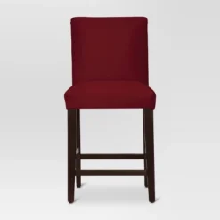 25" Velvet Parsons Counter Height Barstool Wood - Threshold™ -Whalen Furniture GUEST b539eeaa 1ae4 48fe 875e 083e930b8dc6