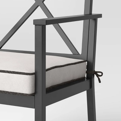 2pc Searsburg Aluminum Outdoor Patio Dining Chairs Arm Chairs Black - Threshold™ 5 2pc Searsburg Aluminum Outdoor Patio Dining Chairs Arm Chairs Black - Threshold™ - Image 3