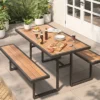 Bryant Faux Wood Rectangle Patio Picnic Table - Gray/Natural Wood - Threshold™ 2 Bryant Faux Wood Rectangle Patio Picnic Table - Gray/Natural Wood - Threshold™ -Whalen Furniture GUEST b7388c96 1a7c 4617 a31d 96366edf83a9