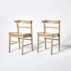 2pk Kaysville Curved Back Wood Dining Chair - Threshold™ Designed With Studio McGee -Whalen Furniture GUEST b8859535 25d6 44f9 9ed4 882e7bed9037