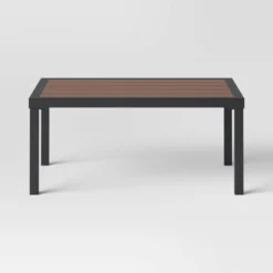 Bryant 2pc Faux Wood Patio Loveseat & Coffee Table - Gray/Natural - Threshold™ -Whalen Furniture GUEST ba083347 617b 4dd4 8a16 a648e7fd009c