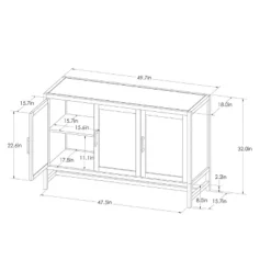 Warwick 3 Door Accent TV Stand For TVs Up To 59" - Threshold™ -Whalen Furniture GUEST ba5cd40d 7348 4de0 bac8 5ec1775d8cb4