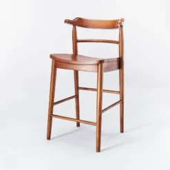 Kaysville Curved Back Wood Counter Height Barstool - Threshold™ Designed With Studio McGee -Whalen Furniture GUEST baa82fbe ac12 4c2a 9ae3 99bba3e5e2ba