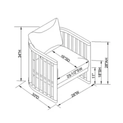 Richfield Barrel Spindle Back Accent Chair Cream/Natural - Threshold™ Designed With Studio McGee -Whalen Furniture GUEST bbb41ede da8a 4504 8108 f181a183083e