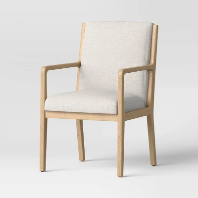 Esters Wood Arm Dining Chair Cream/Natural Wood - Threshold™ 4 Esters Wood Arm Dining Chair Cream/Natural Wood - Threshold™ - Image 2