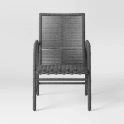 2pc Granby Padded Wicker Outdoor Patio Dining Chairs Arm Chairs Gray - Threshold™ -Whalen Furniture GUEST bca6da76 1e54 4ac7 99a4 04127581bb82