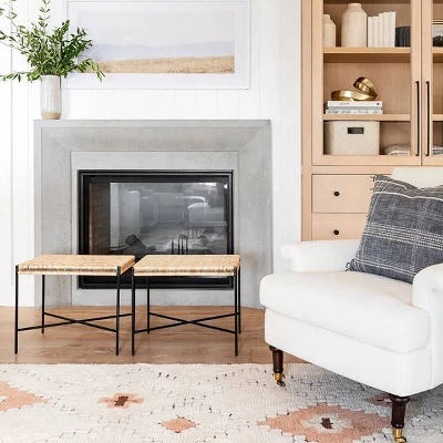 Mercer Rolled Upholstered Arm Chair With Casters Cream - Threshold™ Designed With Studio McGee 6 Mercer Rolled Upholstered Arm Chair With Casters Cream - Threshold™ Designed With Studio McGee - Image 4