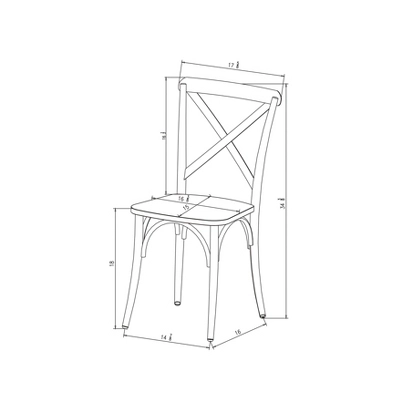 Set Of 2 Malden French Bistro Dining Chair Black - Threshold™ 8 Set Of 2 Malden French Bistro Dining Chair Black - Threshold™ - Image 6