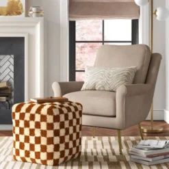 Checkerboard Pouf - Threshold™ -Whalen Furniture GUEST c00fc76e 5020 4659 99af b087aafdfb2a