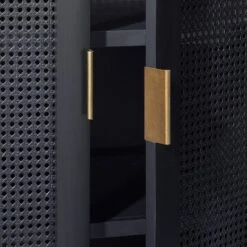 66" East Bluff Woven Cabinet Black - Threshold™ Designed With Studio McGee -Whalen Furniture GUEST c257520a eec7 407a b715 3ee6acc782cd