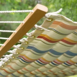 13' Pillowtop Outdoor Fabric Hammock With Spreader Bar Terracotta Pink - Threshold™ -Whalen Furniture GUEST c4063e24 05a0 4999 891a 855cd3d9b6e7