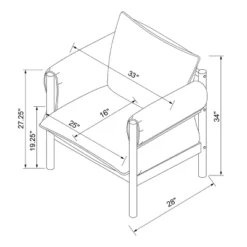 Arbon Wood Dowel Accent Chair With Cushion Arms - Threshold™ Designed With Studio McGee -Whalen Furniture GUEST c429d501 6755 4c8a 864f afd6717b29db