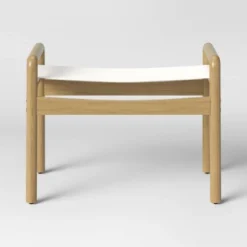 Northlake Dowel Frame Sling Ottoman Cream - Threshold™ -Whalen Furniture GUEST c47e2633 3498 496e 8aac 22f9c493e379
