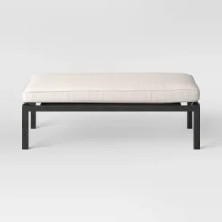 Ryegate 2pc 4' Mini Patio Daybed With Ottoman Weathered Teak - Threshold™ -Whalen Furniture GUEST c54a025c 0c05 41ba a278 f43cfc523ab2