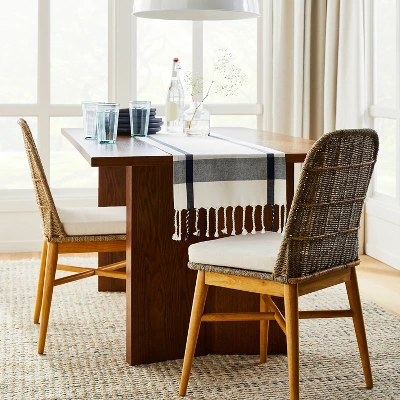 Juniper Woven Dining Chair With Cushion Natural - Threshold™ Designed With Studio McGee 3 Juniper Woven Dining Chair With Cushion Natural - Threshold™ Designed With Studio McGee