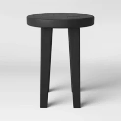 Woodland Carved Wood Accent Table - Black - Threshold -Whalen Furniture GUEST c81a09d3 1741 4f8f 8822 8ba23599b9d6