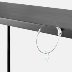 Metal And Rush Weave Top Console Table Black - Threshold™ Designed With Studio McGee: Mahogany Frame, Square Entryway Table -Whalen Furniture GUEST c8e6a554 484f 41f0 96f9 94f30e84c876