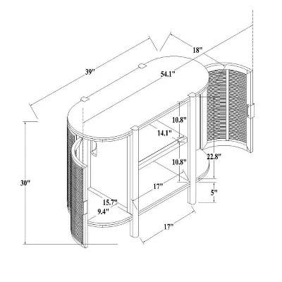 Portola Hills Caned Door Console With Shelves - Threshold™ Designed With Studio McGee 9 Portola Hills Caned Door Console With Shelves - Threshold™ Designed With Studio McGee - Image 7