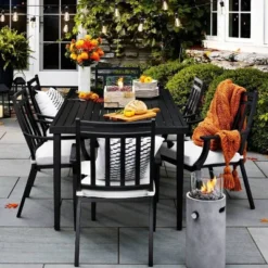 Fairmont Rectangle Steel Patio Dining Table, Outdoor Furniture - Black - Threshold™ 16 Fairmont Rectangle Steel Patio Dining Table, Outdoor Furniture - Black - Threshold™ -Whalen Furniture GUEST cc103f92 5bc1 4c8b bbcb d72cc712cef0