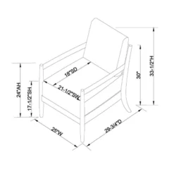 Park Valley Ladder Back Wood Arm Accent Chair - Threshold™ Designed With Studio McGee -Whalen Furniture GUEST ce32bc3c bd47 42a8 bac8 4fae9f0aa812