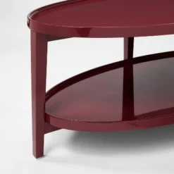 Coffee Table Lacquer Finish Dark Red - Threshold™ Designed With Studio McGee -Whalen Furniture GUEST ce670419 8099 4ba8 ac11 cfda965fcab5