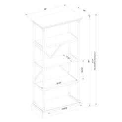 65" Conway Cast Iron Bookshelf Gray - Threshold™ 11 65" Conway Cast Iron Bookshelf Gray - Threshold™ -Whalen Furniture GUEST cff59df7 5d9c 42a0 8f0f 8fed32364e22