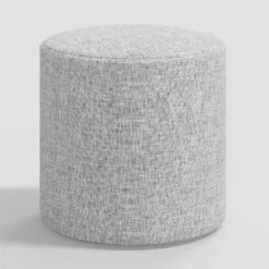 Round Thalia Ottoman In Textured Linen - Threshold™ -Whalen Furniture GUEST d1df1cb5 c647 407b 946d ff2e0b744e05
