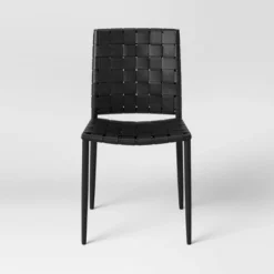 Wellfleet Woven Leather Metal Base Dining Chair - Threshold™ -Whalen Furniture GUEST d277a128 5ebe 419f 8c46 04f8da2a89bf
