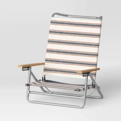 5 Position Beach Chair With Aluminum Frame & Wood Arms - Threshold™ -Whalen Furniture GUEST d2e94553 3e7d 44b8 b63a 18242f0ec942