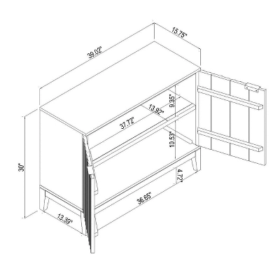 Thousand Oaks Wood Scalloped 2 Door Cabinet Brown - Threshold™ Designed With Studio McGee 7 Thousand Oaks Wood Scalloped 2 Door Cabinet Brown - Threshold™ Designed With Studio McGee - Image 5