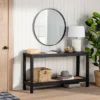 Console Table With Woven Rattan Shelf Black - Threshold™ Designed With Studio McGee -Whalen Furniture GUEST d5ca4c7c 21dc 4418 b881 7ad5a979e147