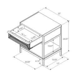 Withania Accent Table - Threshold™: Wood Composite, Decorative Storage Cabinet With Drawer -Whalen Furniture GUEST d7410f7a cef9 42e1 9c25 c07e0163c7b8