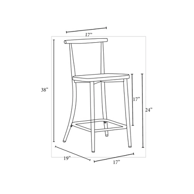 Northwood Metal Cafe Counter Height Barstool Black - Threshold™ Designed With Studio McGee 7 Northwood Metal Cafe Counter Height Barstool Black - Threshold™ Designed With Studio McGee - Image 6