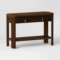 46" Laguna Nigel Fluted Wooden Console Table Brown - Threshold™ Designed With Studio McGee 13 46" Laguna Nigel Fluted Wooden Console Table Brown - Threshold™ Designed With Studio McGee -Whalen Furniture GUEST dc05a794 a0e8 4e3d ba98 b0ee67f83ab8