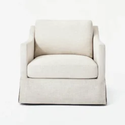 Vivian Park Upholstered Swivel Chair Cream - Threshold™ Designed With Studio McGee -Whalen Furniture GUEST e225b3b1 1cba 4f3d be8f d9e2beb253b8