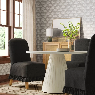 Replacement Ruffled Slipcover Only For Rounded Back Dining Chair - Threshold™ 9 Replacement Ruffled Slipcover Only For Rounded Back Dining Chair - Threshold™ - Image 7