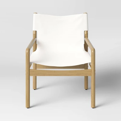 Northlake Dowel Frame Sling Accent Chair Canvas Cream - Threshold™ 4 Northlake Dowel Frame Sling Accent Chair Canvas Cream - Threshold™ - Image 2