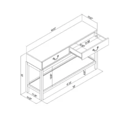 Brandeis Woven Console Table Brown - Threshold™ Designed With Studio McGee -Whalen Furniture GUEST e2c73473 e890 4869 94da b0c7a6a1426f