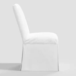 Samy Skirted Slipcover Dining Chair Twill White - Threshold™ -Whalen Furniture GUEST e427283c 5d04 4307 99b9 48f9d59346bb