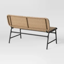 Popperton Arched Wicker Bench - Black - Threshold™ Designed With Studio McGee -Whalen Furniture GUEST e54f8928 59f5 40ea b37e 4de7f9b2bacb