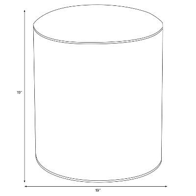 Contrast Welt Drum Ottoman In Velvet - Threshold™ 5 Contrast Welt Drum Ottoman In Velvet - Threshold™ - Image 3