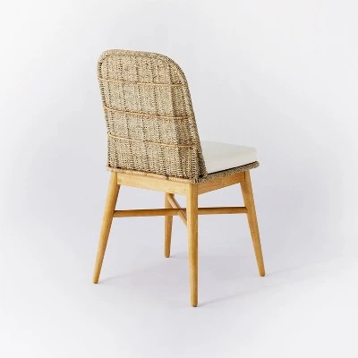 Juniper Woven Dining Chair With Cushion Natural - Threshold™ Designed With Studio McGee 5 Juniper Woven Dining Chair With Cushion Natural - Threshold™ Designed With Studio McGee - Image 3