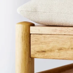 Emery Wood Counter Height Barstool With Upholstered Seat And Sling Back Natural - Threshold™ Designed With Studio McGee -Whalen Furniture GUEST e8ec7e51 c160 4262 8af2 ab79b157278d