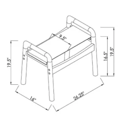 Northlake Dowel Frame Sling Ottoman Cream - Threshold™ -Whalen Furniture GUEST e908b38f 85c6 4794 b268 8c8c3a782b54