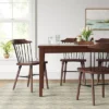 Delway Curved Back Mixed Material Dining Chair Walnut - Threshold™ -Whalen Furniture GUEST e9429a19 4282 4c1a 8454 c522a8092c66