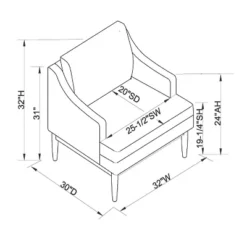 Howell Upholstered Accent Chair With Wood Base - Threshold™ Designed With Studio McGee -Whalen Furniture GUEST eaa765f5 26c5 4ecb 8f54 dd96378e2465