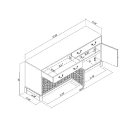 Brandeis Woven TV Stand For TVs Up To 60" Brown - Threshold™ Designed With Studio McGee -Whalen Furniture GUEST edcf4db2 26a4 444b ba42 cd73d8a812f3