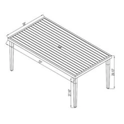 Fairmont Rectangle Steel Patio Dining Table, Outdoor Furniture - Black - Threshold™ 17 Fairmont Rectangle Steel Patio Dining Table, Outdoor Furniture - Black - Threshold™ -Whalen Furniture GUEST efc5895e 1526 4628 a056 bed43df62610